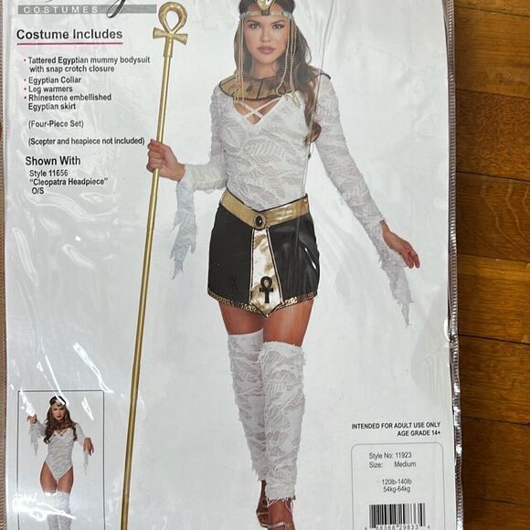 Dreamgirl Other - Dreamgirl Women’s Tattered Egyptian Mummy Halloween Costume White Nwt Size Small